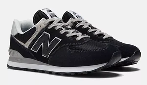 New Balance Unisex 574 Core, Estilo # ML574EVB, Talla 11M, 12.5W, Color Negro Blanco - Imagen 1 de 18