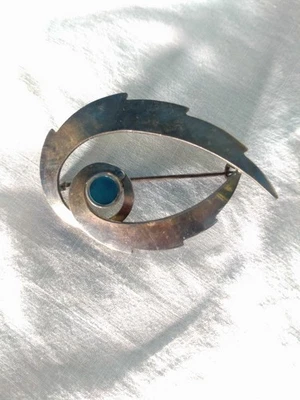 Spilla in argento 800 UNOAERRE e smalto blu - Immagine 1 di 4