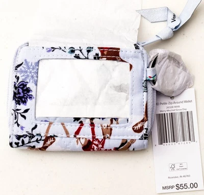 Vera Bradley RFID Petite Zip-Around Wallet in Merry Mischief Snow Day - NWT - Image 1 of 3
