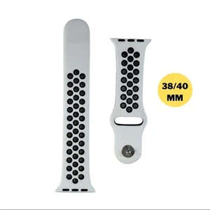 Apple Watch Armband NEU 38/40 S/M kompatibel weiß EZ Smoking Sport - Bild 1 von 8