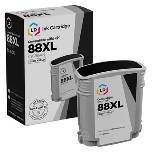 Cartucho de tinta negro de repuesto LD Products para HP 88XL / C9396AN HY - Imagen 1 de 9