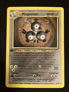 Magneton 10/64 Holo Rare 1. Edition Pokémon Neo Revelation LP - Swirl - Bild 1 von 18