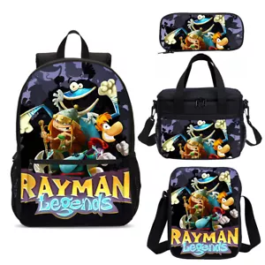 Kinder Schultasche Rucksäcke Rayman Legends Cartoon Cooer Lunch Bag Bleistiftetui Menge - Bild 1 von 19