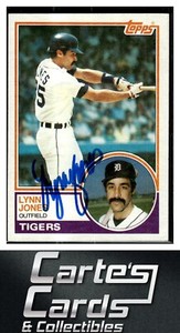 Lynn Jones 1983 Topps #483  Detroit Tigers TTM/IP Signed Autographed