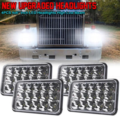 Faro LED 4X6" 4 piezas haz sellado para International Harvester 9300 1988-2000 Foto 1 de 4