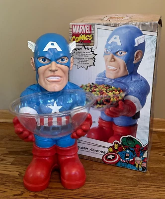 Capitán América Marvel Comics de Rubies - Figura grande con soporte para Candy Bowl Foto 1 de 4
