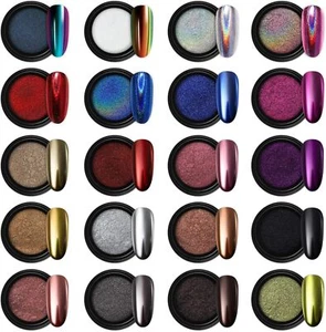 Artdone 20 Jars Chrome Nail Powder Set Metallic Mirror Effect 20jars - Picture 1 of 8