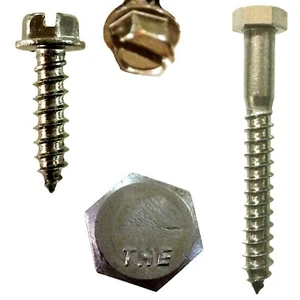 Hex-Drive Stainless Steel, Lag Bolt or Sheet Metal Screws - Picture 1 of 13