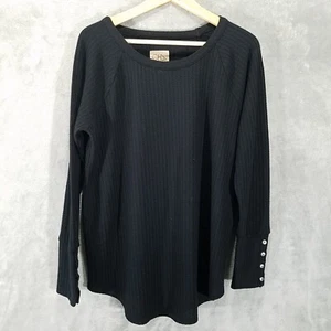 Camisa Chaser para mujer XL negra tejida gofre térmica manga larga - Imagen 1 de 11