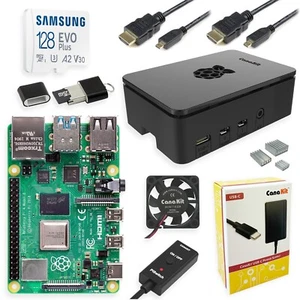 NEW - CanaKit Raspberry Pi 4 EXTREME Kit C4 - Black Case - 128GB MicroSD - 4GB - Picture 1 of 1