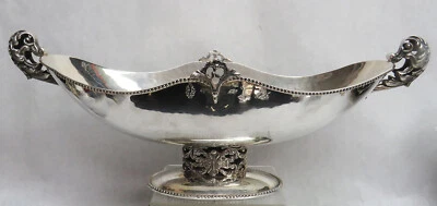 HERMOSO FRUTERO PIEZA CENTRAL PLATA MARTILLADA A MANO 16,5" Foto 1 de 4