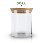 Glass Food Storage Jars, Airtight Glass Canister Clear Glass Bulk Food with Lids