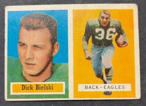 1957 TOPPS FOOTBALL CARD *SET BREAK* DICK BIELSKI #13 VG-EX RANGE