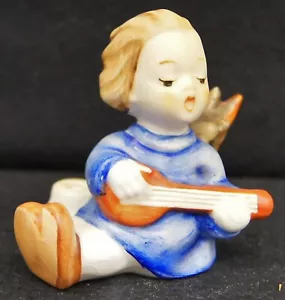 Statuina porcellana HUMMEL GOEBEL #238/A angelo con liuto 2,25" TMK-3 - Foto 1 di 5