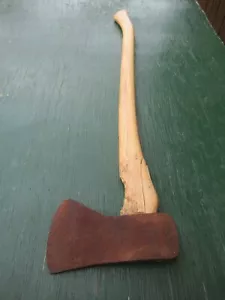 Vintage Tool Axe Hatchet 34" Long Wooden Handle with 4+" Blade - Picture 1 of 10