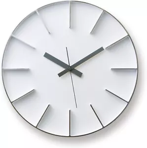 Orologio da parete Lemnos AZ-0115 WH Orologio da bordo alluminio bianco analogico Giappone F/S - Foto 1 di 6