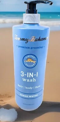 1/Tommy Bahama Premium Pflege 3 in 1 Haarwäsche Körper Gesicht Ozeanwellen 32oz - Bild 1 von 4