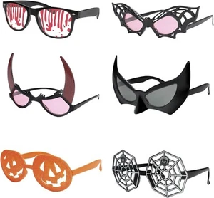 Occhiali Costume Halloween - Favori festa, Novità, Zucca, Ragno, Sangue... 6Pk - Foto 1 di 7