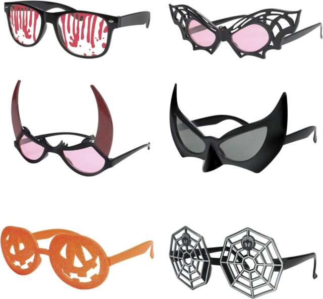 1 Par De Gafas Negras De Halloween Con Araña Roja De Strass Unisex, Sin  Lentes, Para Accesorio De Disfraz De Halloween, Accesorio De Ojos, Moda de  Mujer