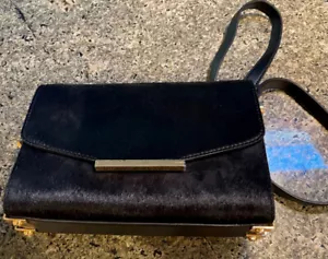 Ted Baker black leather Calf Hair shoulder bag - Picture 1 of 4