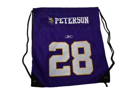 NFL Minnesota Vikings Adrian Peterson Gym Cynch Sack Backpack Bag New Cover
