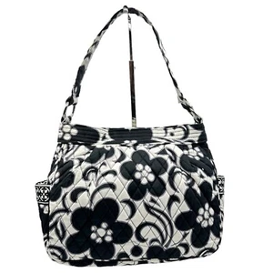 2010 Vera Bradley B&W Night Day Cotton Quilted Mandy Tote Bag Purse Medium Sz - Picture 1 of 14