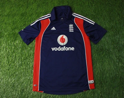 ENGLAND NATIONAL TEAM 2008 CRICKET SHIRT JERSEY ADIDAS ORIGINAL SIZE M 084703 - Image 1 of 4
