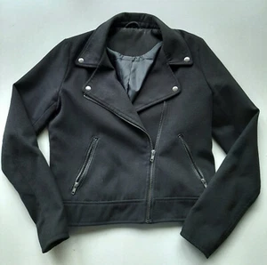 Gothic Punk kurze Jacke Biker Stoffjacke 36 S schwarz - Bild 1 von 4