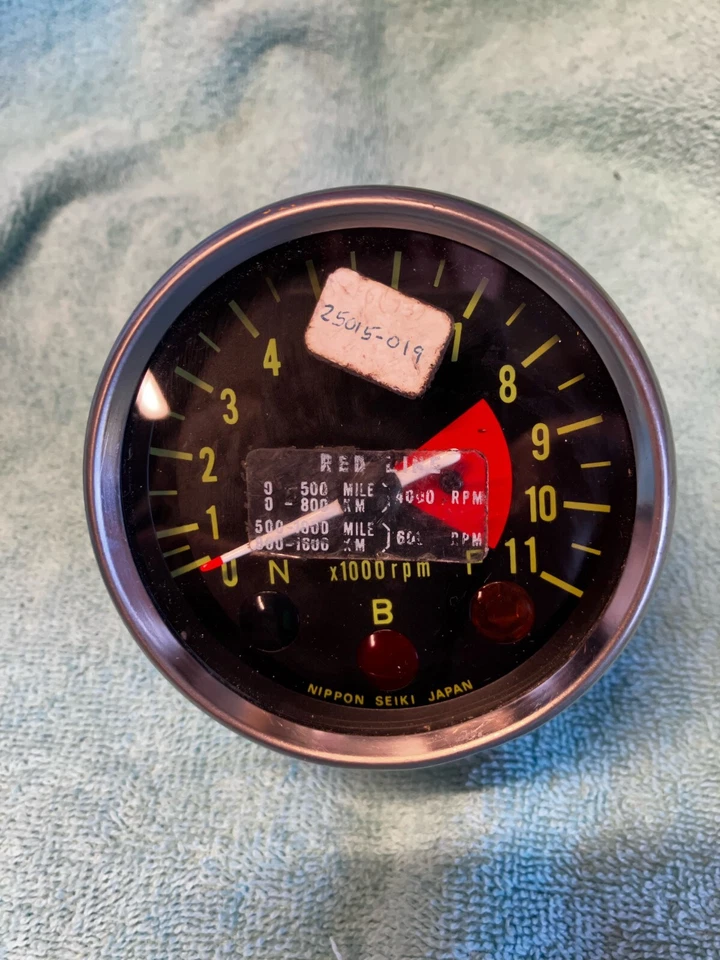 Kawasaki Tachometer F6 1971-73 F7 1971-75 P/N 25015-019 Used - Image 1 of 1