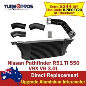 Intercooler y mangueras de aluminio de actualización para Nissan Pathfinder R51 Ti 550 V9X V6 3,0 L - Imagen 1 de 17