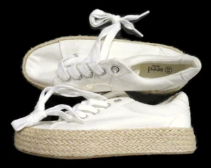 BNWT Seed Heritage Kid's White Canvas Espadrille Sneakers Shoes Size 33 - Bild 1 von 7