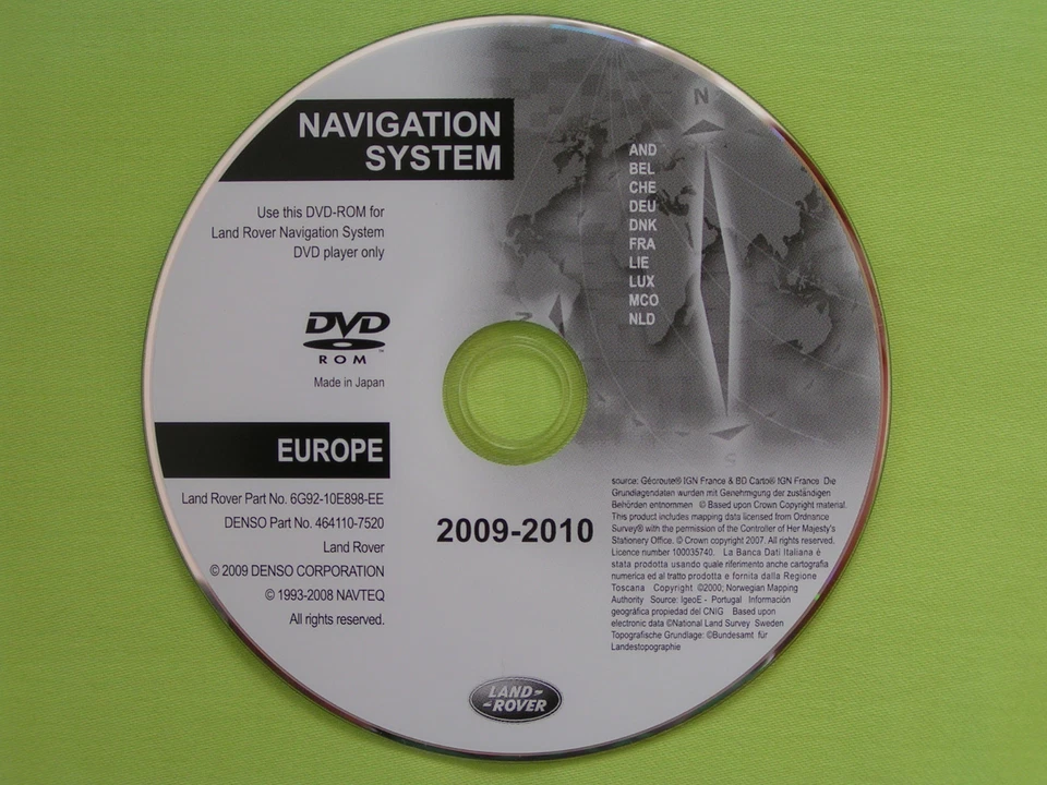 DVD NAVIGATION LAND ROVER DEUTSCHLAND + EUR. 2010 FREELANDER 2 L359 DENSO MMM2 - Bild 1 von 1