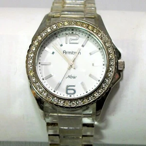 Armitron Now  Women's Watch Y121E White Face Transparent Band - Picture 1 of 9