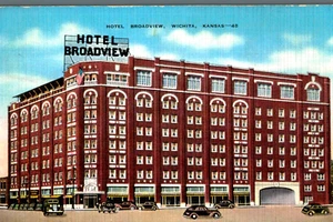 Vintage Postkarte - Hotel Broadview, Wichita, KS - Bild 1 von 2