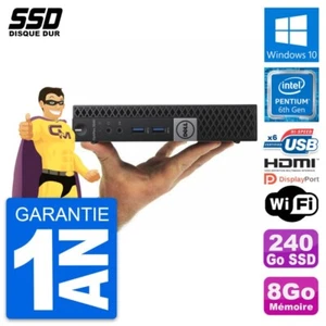 Mini PC DELL 3040 Micro Pentium G4400T RAM 8Go SSD 240Go HDMI Windows 10 Wifi - Bild 1 von 8