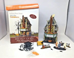 Dept 56 Halloween Village LaGhosti Movie Theater 5Pc Gift Working Near Complete - Picture 1 of 13