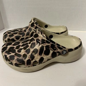 Crocs Platform Animal Clog Leopard Women’s Size 10 Iconic Comfort - Picture 1 of 8