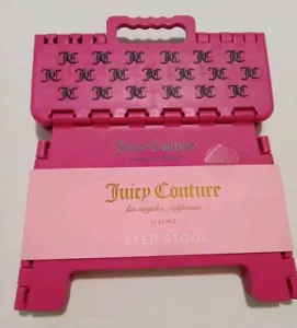 Juicy Couture Home Mini Foldable Step Stool Juicy Pink NWT - Picture 1 of 15