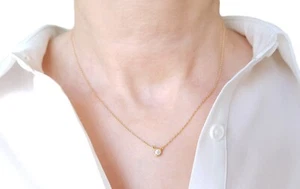 Tiffany & Co .12ct Diamonds By the Yard 750 (Rose Gold) 16" Necklace RRP £1025 - Picture 1 of 7
