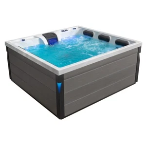 Outdoor-Whirlpool 200x200 cm in grau eco Sterling Silver SPA Außenwhirlpool  - Bild 1 von 12