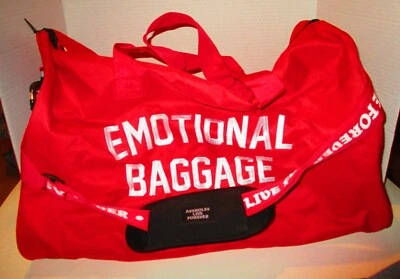 "A Holes Live Forever" Emotional Baggage Red Duffle/Gym Bag - Never Used - Imagem 1 de 2
