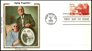 2011 Aging Together FDC, Colorano Silk Cachet, UA, OF - Foto 1 di 3
