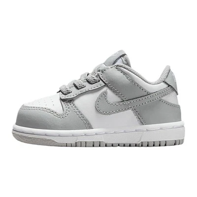 Toddler's Nike Dunk Low White/LT Smoke Grey-White (FB9107 123) - Image 1 of 4