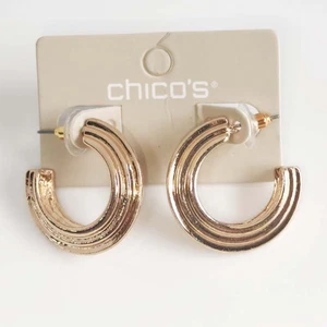 Nuovi orecchini a cerchio 30 mm Chicos dichiarazione C regalo chic donna festa vacanze gioielli - Foto 1 di 4