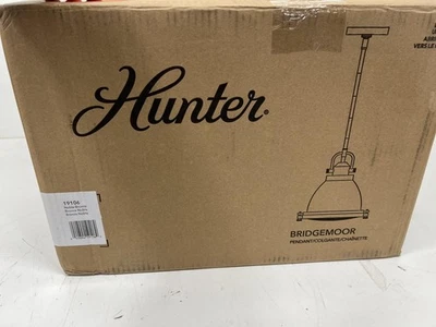 Hunter Bridgemoor 11.25 in. 1-Light Noble Bronze Pendant 19106 New - Image 1 of 3