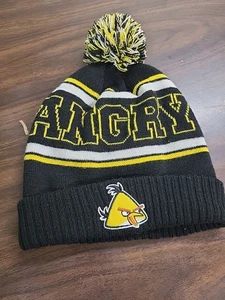 Angry Birds Winter Beanie Mütze schwarz gelb und weiß Einheitsgröße warm Herbst - Bild 1 von 8