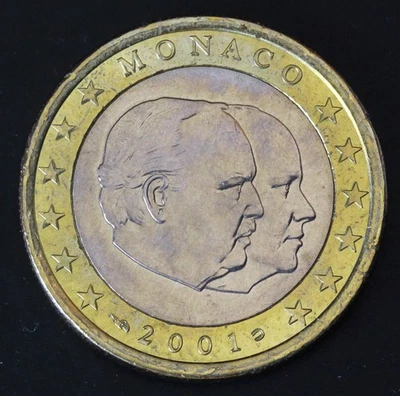 MONACO 1 Euro 2001 - Bi_Metallic - Rainier III. - aUNC - 4012 - Image 1 of 2