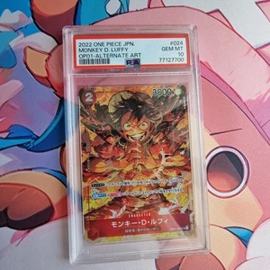 Monkey D. Luffy PSA 10 Graded OP01 Alternate Art #024 Japanese One Piece Card - Picture 1 of 6