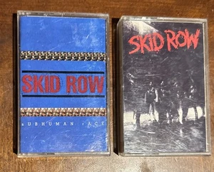2x Skid Row Self Titled Subhuman Race Audio Cassette Album Tape Rare Vintage - Picture 1 of 6