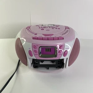 Hello Kitty AM/FM Radio Kassettenrekorder CD Player Ghettoblaster fehlende Abdeckung GETESTET - Bild 1 von 12